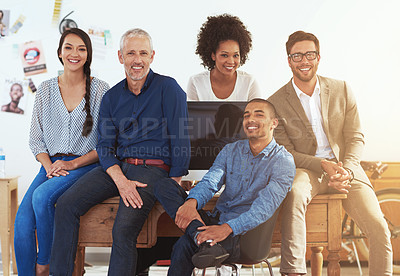 Buy stock photo Portrait of a group of designers in their modern office