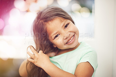 Buy stock photo Portrait of an adorable little girl