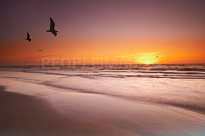 Sunset at the beach - the westcoast of Jutland, Denmark