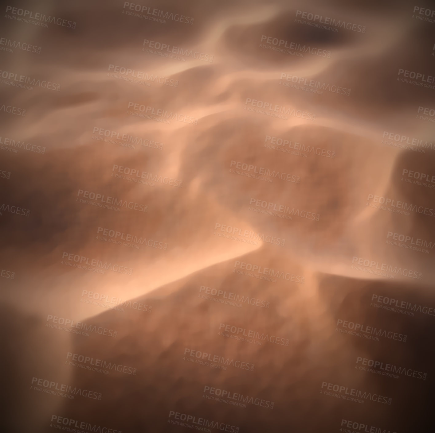 Buy stock photo Above, natural and pattern of sand with light, material and dimension with mixture of substances. Brown, textures and gravel with creative surface by empty, desert and abstract in nature outdoor