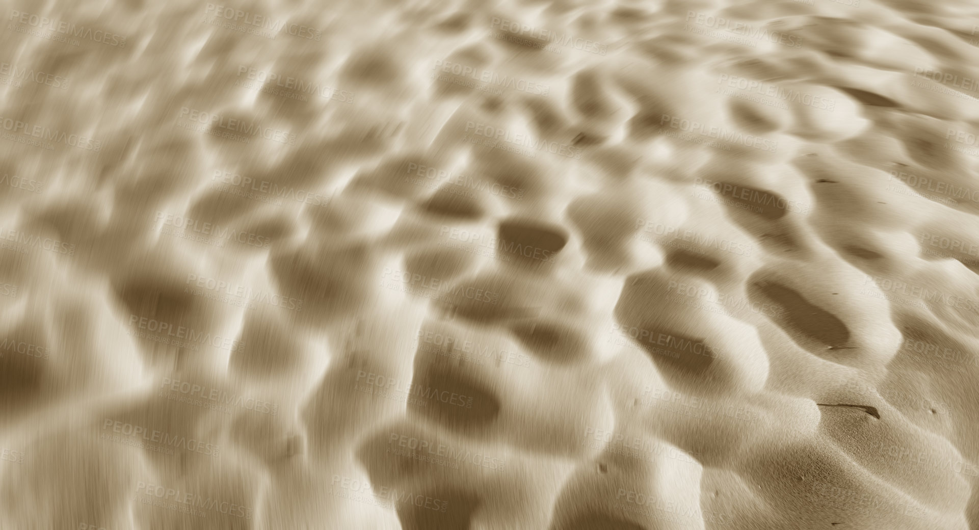 Buy stock photo Sand, desert or texture for wallpaper with blur, nature or ripple from wind. Beach, background or grain on tropical island with ecosystem, environment care or clean for pollution awareness in mockup