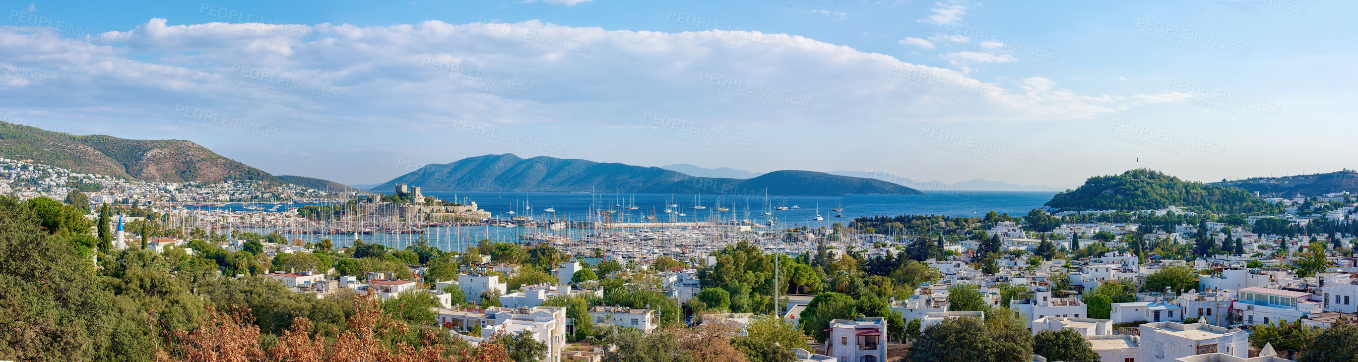 Buy stock photo Shots of the city of Bodrum, Turkey