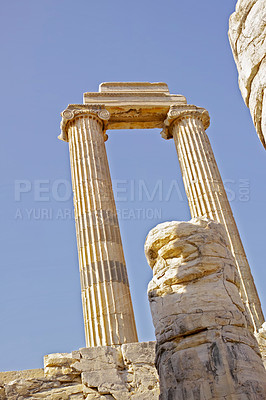 Buy stock photo The Temple of Apollo - Didyma - on the west coast of Turkey, was an important sacred site in the ancient Greek world. Its famous oracle and Temple of Apollo attracted crowds of pilgrims and was second in importance only to Delphi.