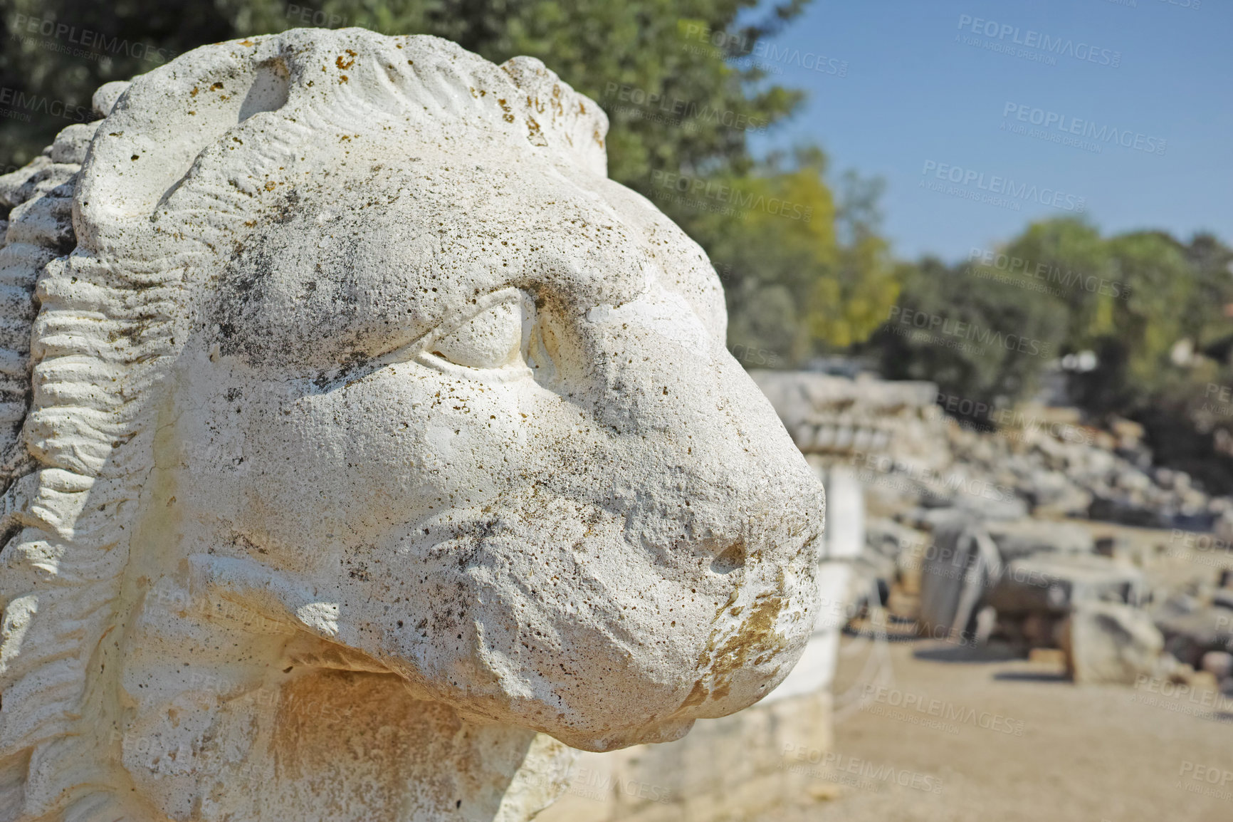 Buy stock photo The Temple of Apollo - Didyma - on the west coast of Turkey, was an important sacred site in the ancient Greek world. Its famous oracle and Temple of Apollo attracted crowds of pilgrims and was second in importance only to Delphi.