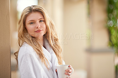 Buy stock photo Shot of a young woman enjoying a day at the spa