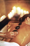 Get a hot stone massage