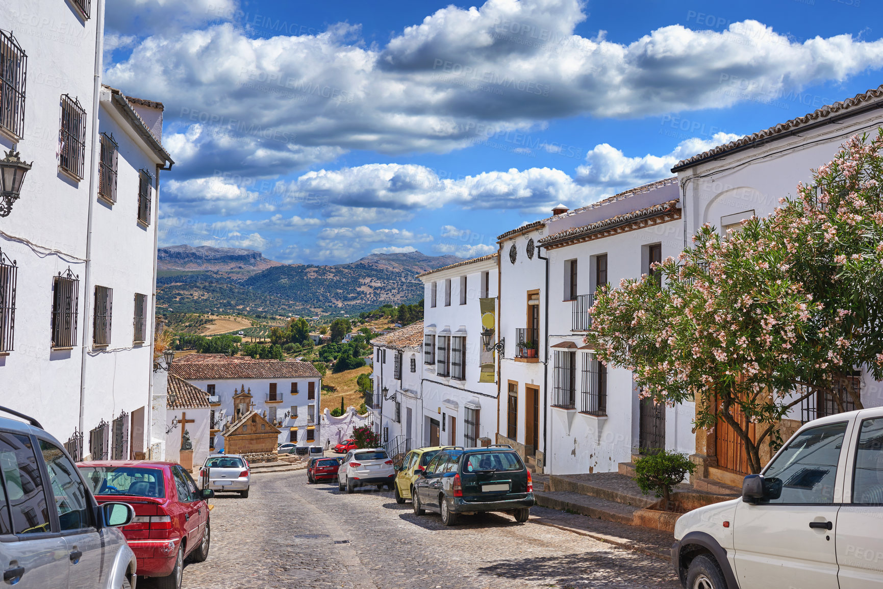 Buy stock photo The beautiful ancient city of Ronda, Andalusia, Spain