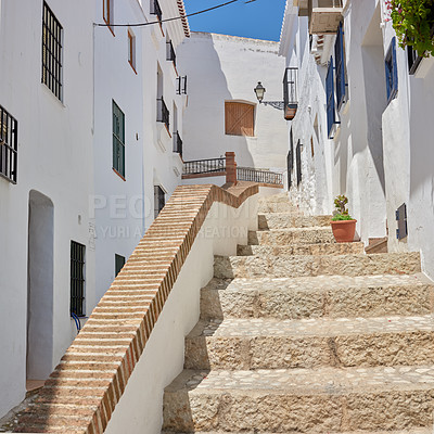 Buy stock photo The beautiful old city of Frigiliana, Andalusia, Spain