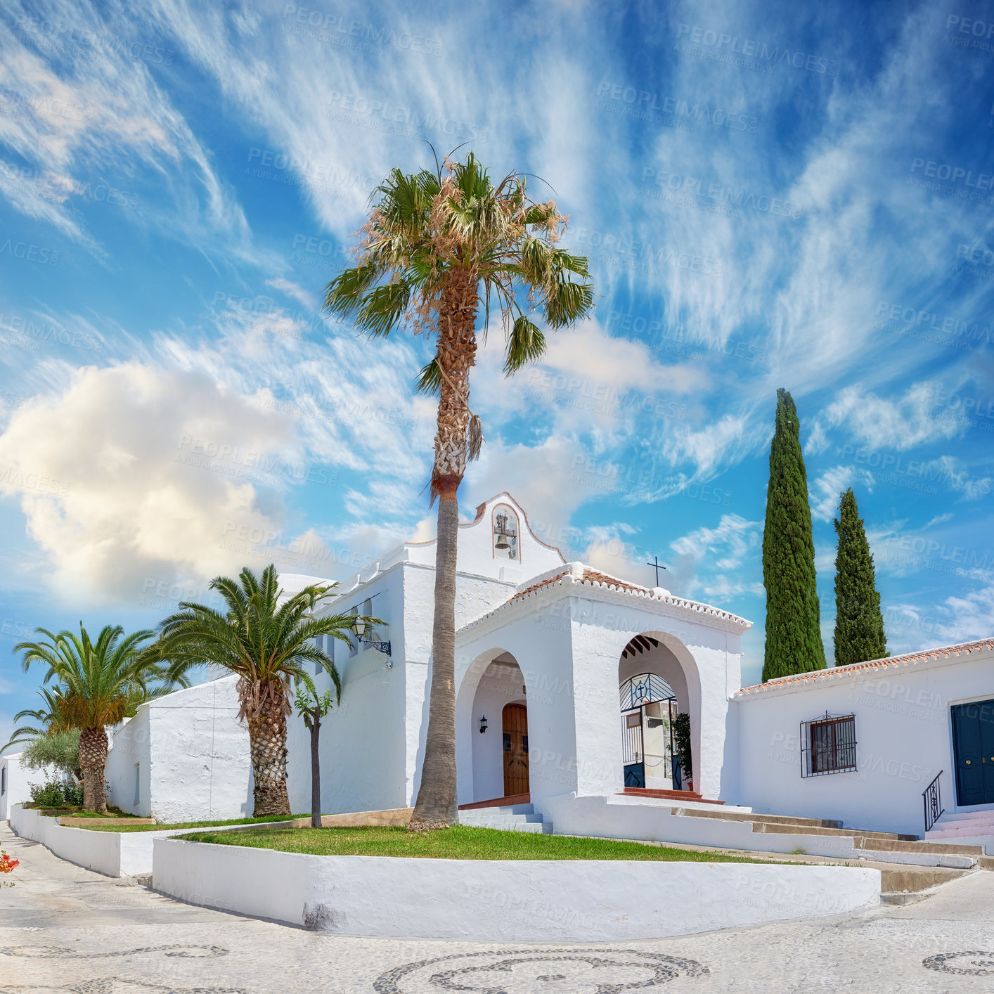 Buy stock photo The beautiful old city of Frigiliana, Andalusia, Spain