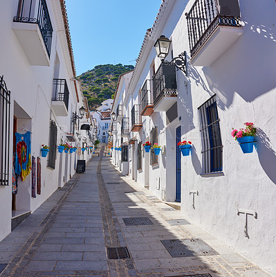 Buy stock photo The beautiful mountain city of Mijas, Andalusia, Spain