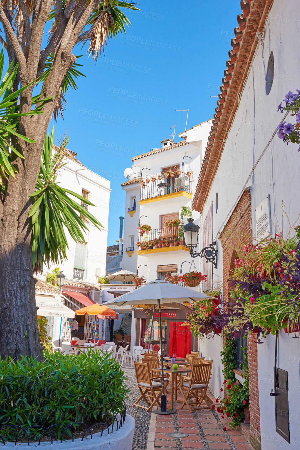 Buy stock photo The beautiful city of Marbella, Andalusia, Spain