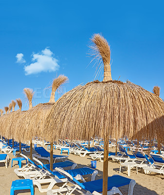 Buy stock photo The beach of beautiful city of Marbella, Andalusia, Spain