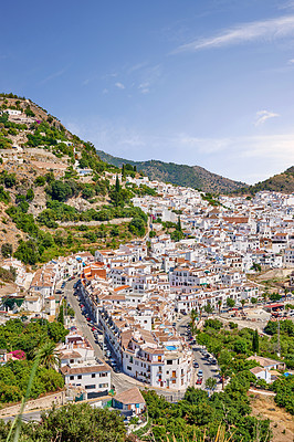 Buy stock photo The beautiful old city of Frigiliana, Andalusia, Spain