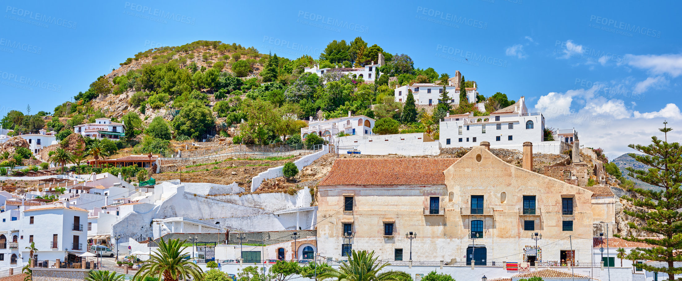 Buy stock photo The beautiful old city of Frigiliana, Andalusia, Spain