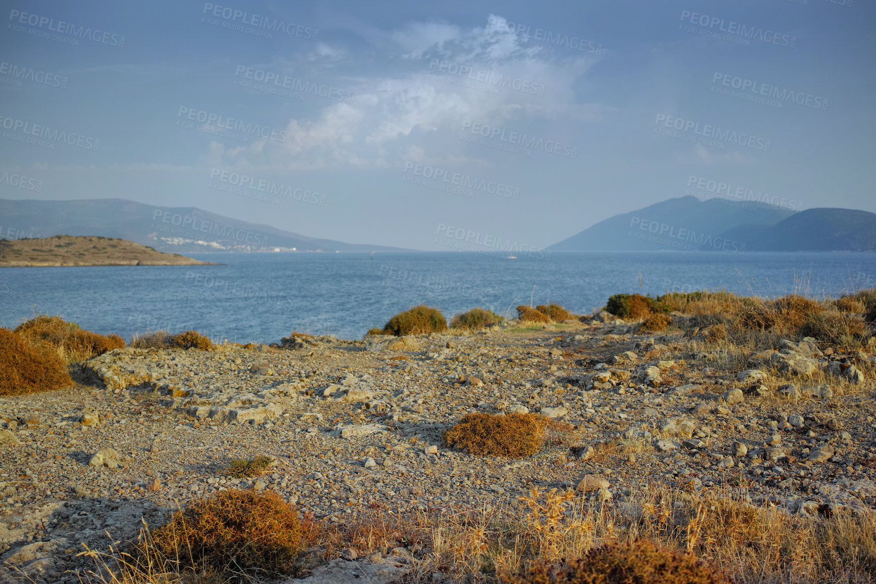 Buy stock photo Wilderness by the Mediterranean Sea. Close to the ancient city of Bodrum, Turkey