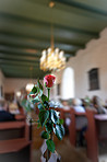 Church wedding - and rose