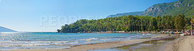 Buy stock photo A view over the Mediterranean sea - Bodrum area, Turkey