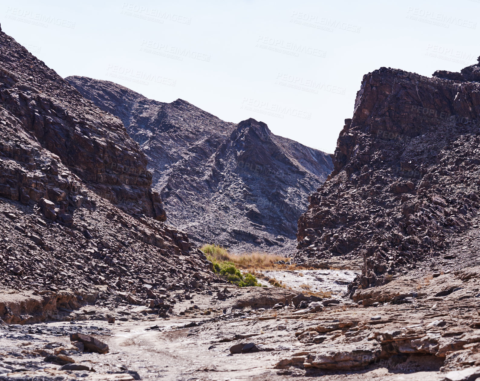 Buy stock photo Shot of rugged desert terrain