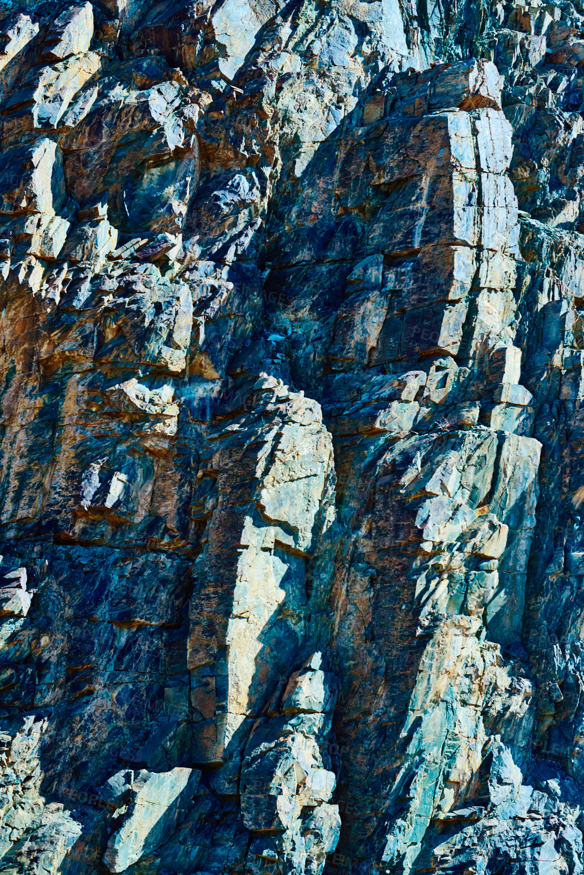Buy stock photo Closeup shot of rocky terrain