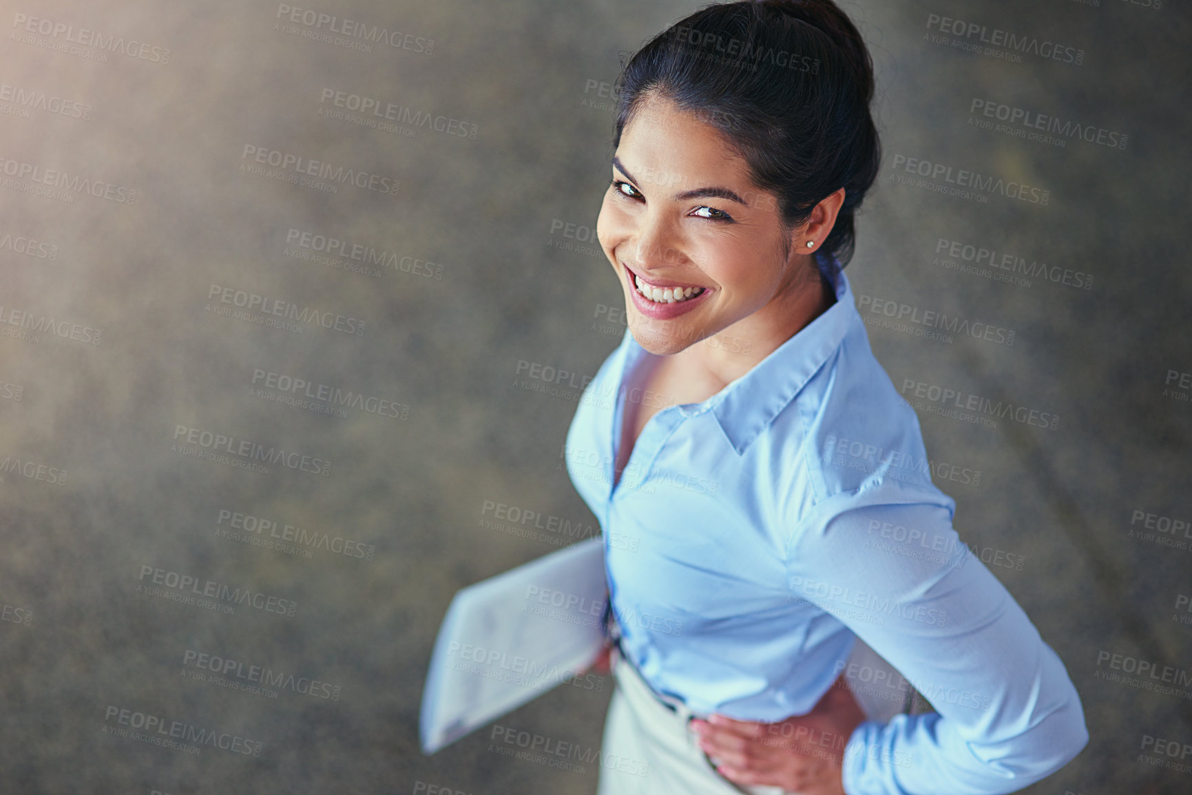 Buy stock photo Shot of a young businesswoman at the office