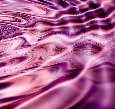 Buy stock photo Abstract, colorful and texture with design, flow and retro patterns with waves, creativity and vintage. Empty, blurry and water with transformations, liquid and prism with artistic, trendy and shine