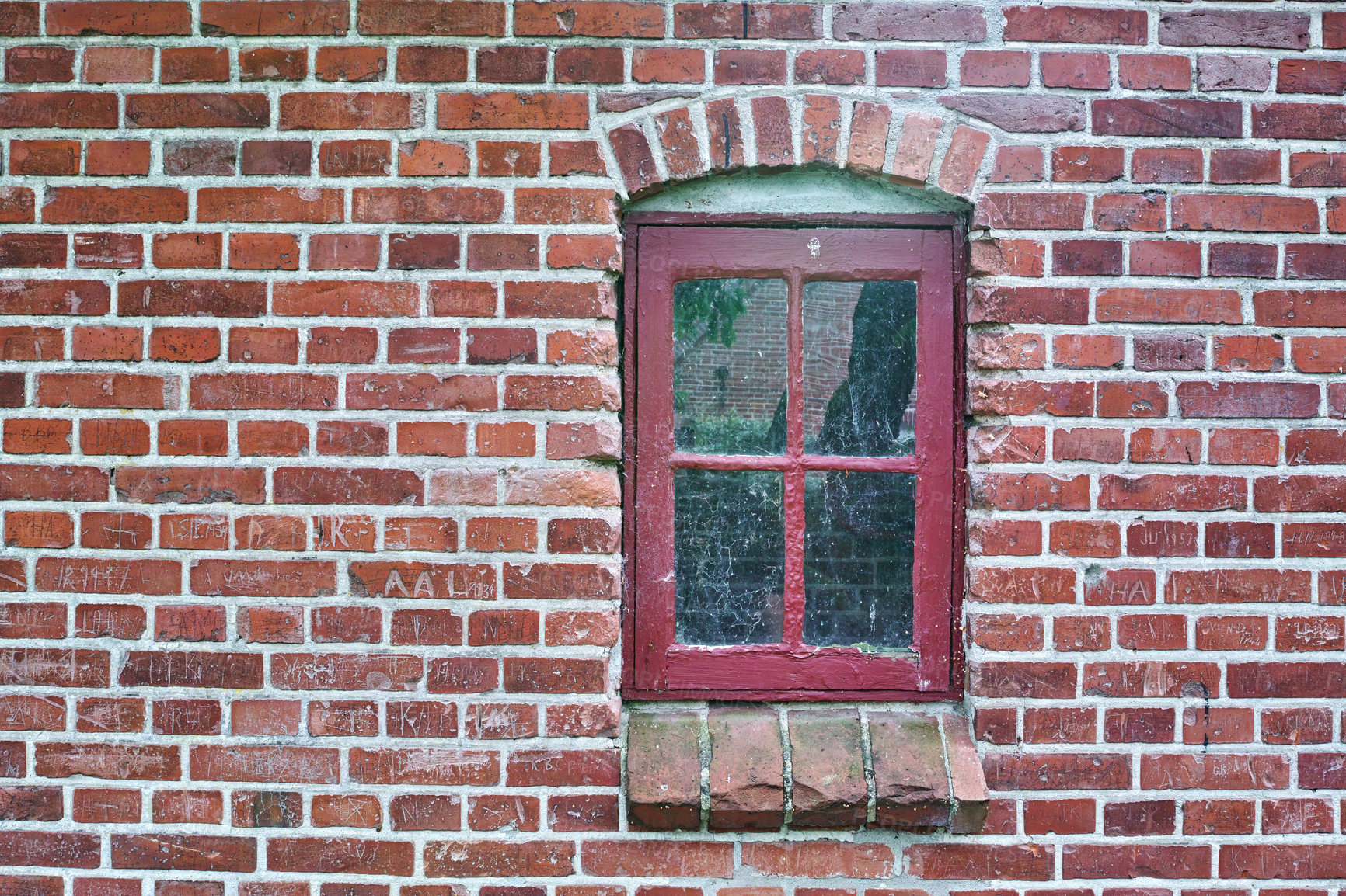 Buy stock photo Cropped shot of a facebrick wall