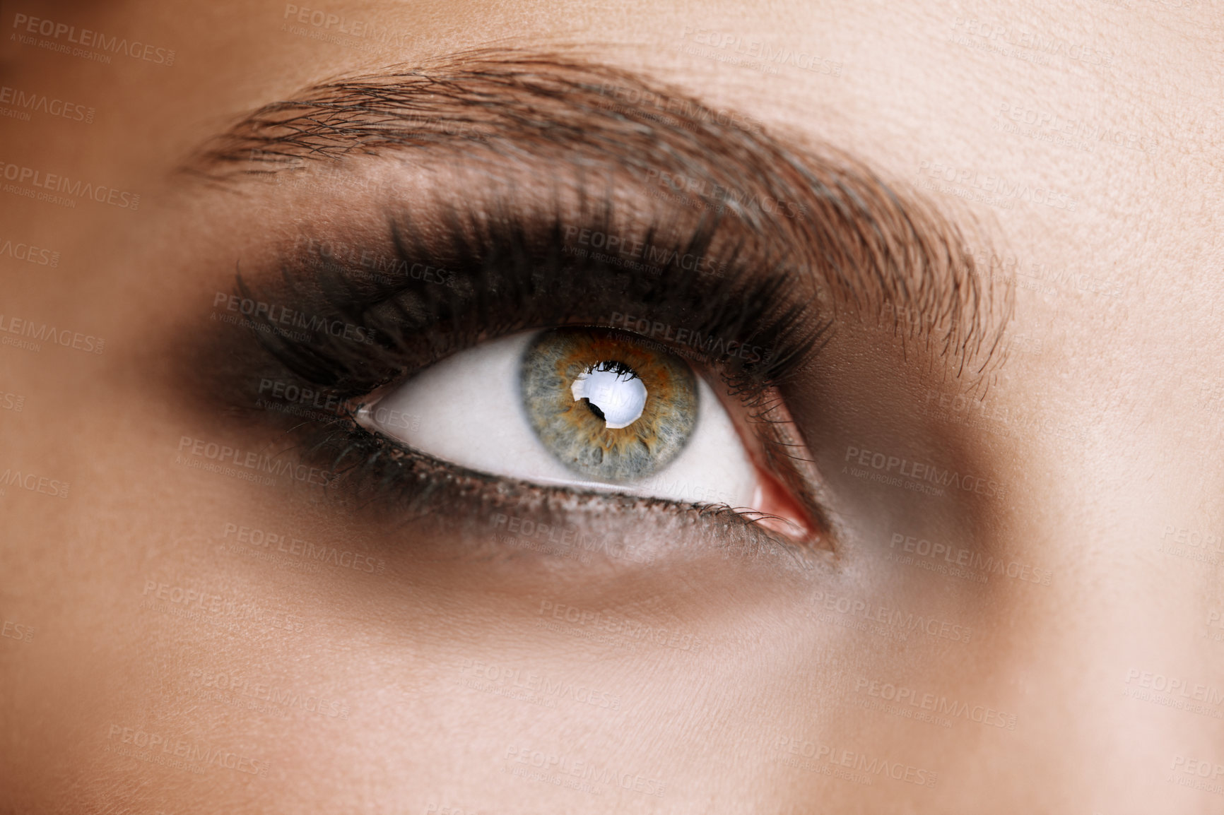 Buy stock photo Closeup shot of a beautiful woman's green eye