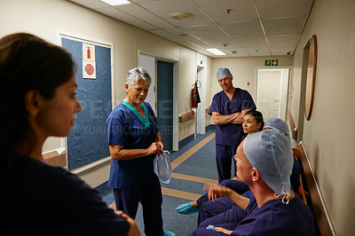 Buy stock photo Cropped shot of a team of medical professionals in the hospital