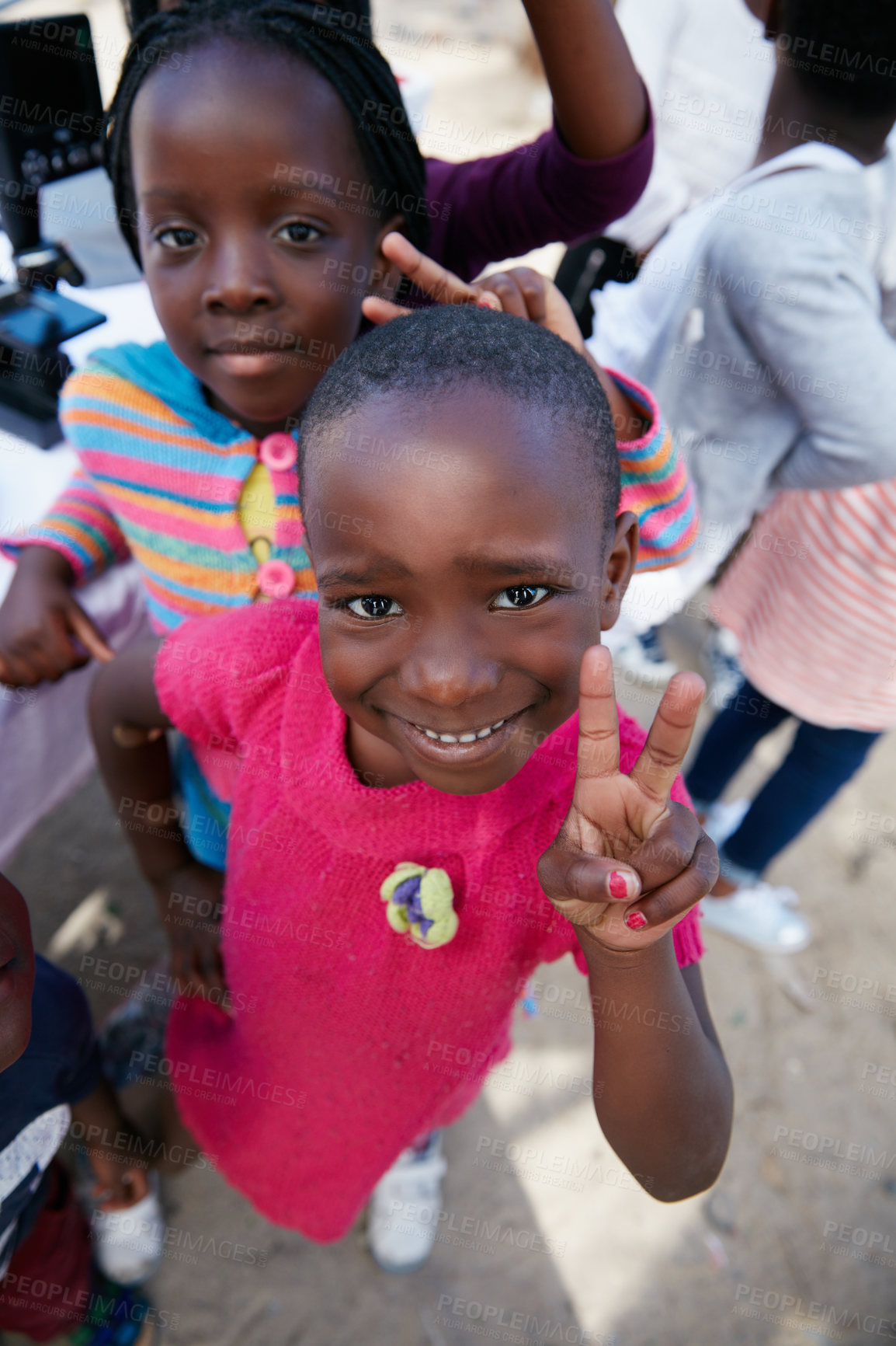 Buy stock photo Shot of kids at a community outreach event