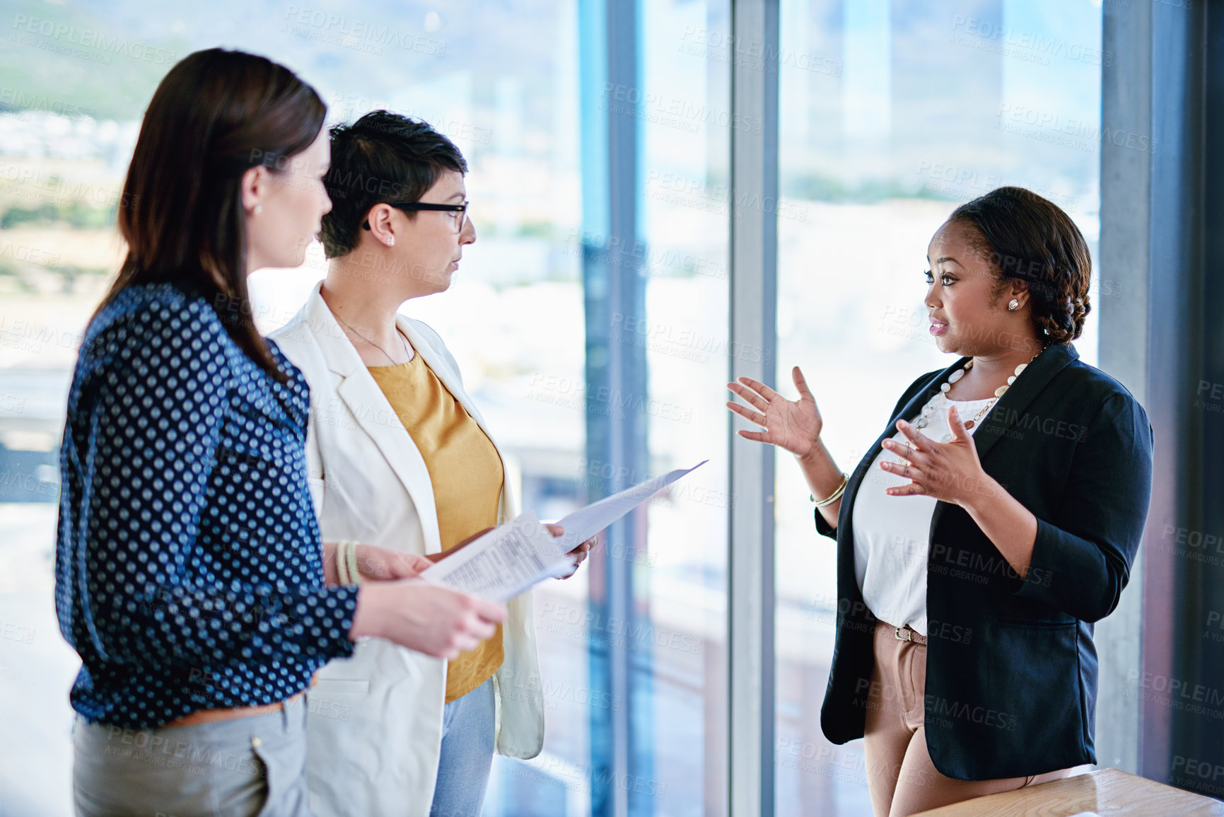 Buy stock photo Cropped shot of corporate businesspeople meeting in the boardroom