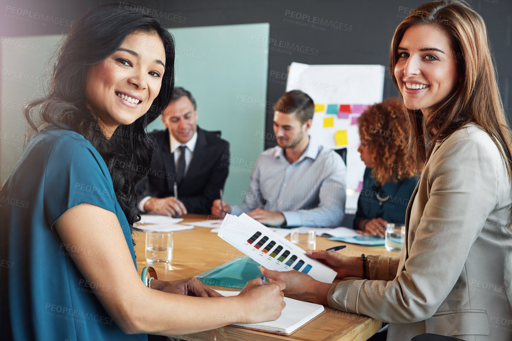 Buy stock photo Cropped shot of businesspeople in the boardroom