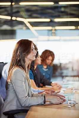 Buy stock photo Cropped shot of businesspeople in the boardroom
