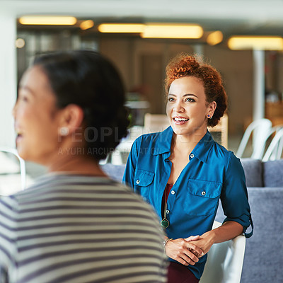 Buy stock photo Shot of coworkers having a meeting in an office