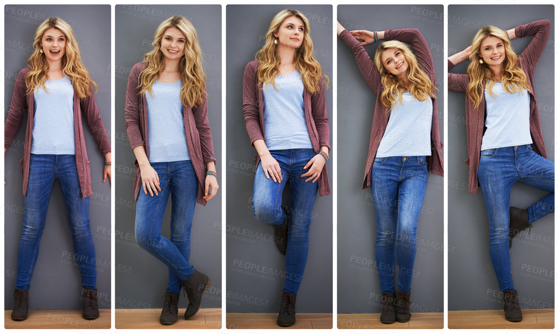 Buy stock photo Composite image of a fashionable young woman