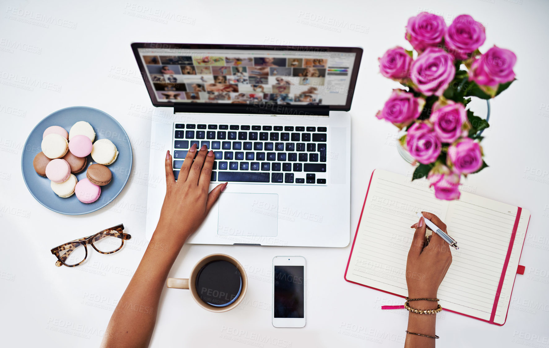 Buy stock photo Cropped shot of a creative professional working on a laptop