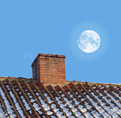 Buy stock photo Chimney - center of all