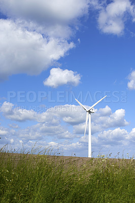 Buy stock photo Windmill - real alternative energy