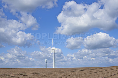 Buy stock photo Windmill - real alternative energy