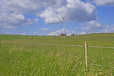 Buy stock photo Windmill - real alternative energy