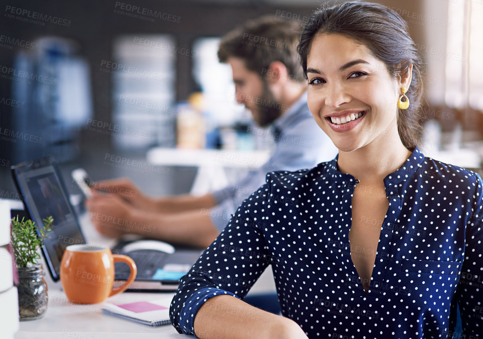 Buy stock photo Cropped shot of a creative businessperson working in the office