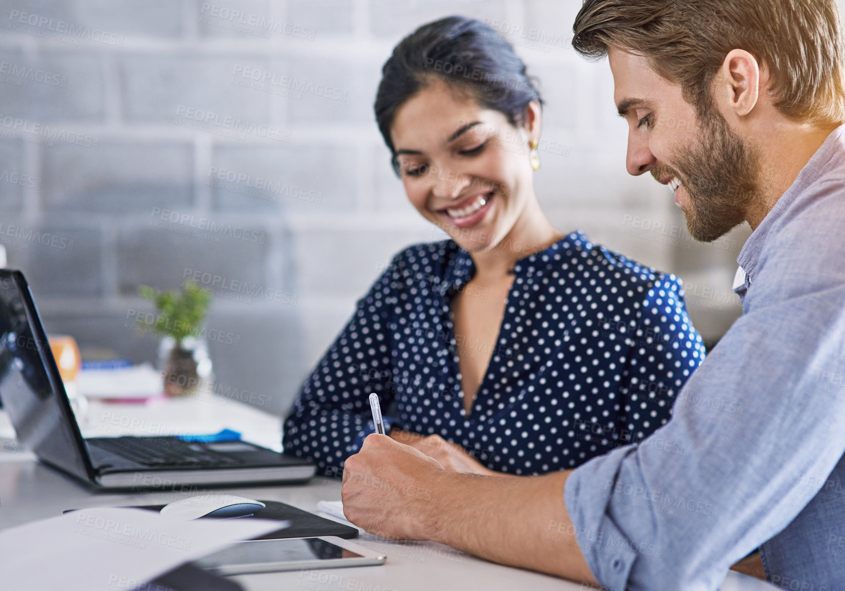 Buy stock photo Cropped shot of a creative businessperson working in the office