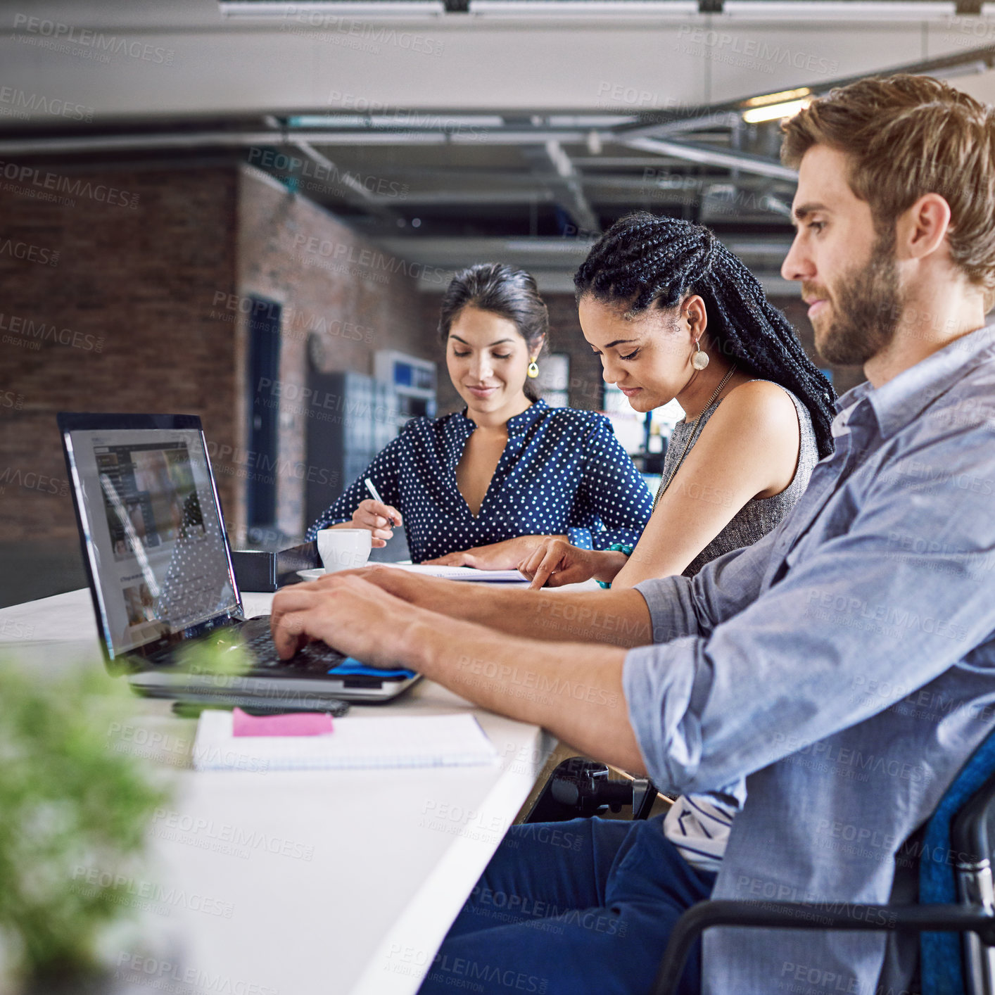 Buy stock photo Cropped shot of a creative businessperson working in the office