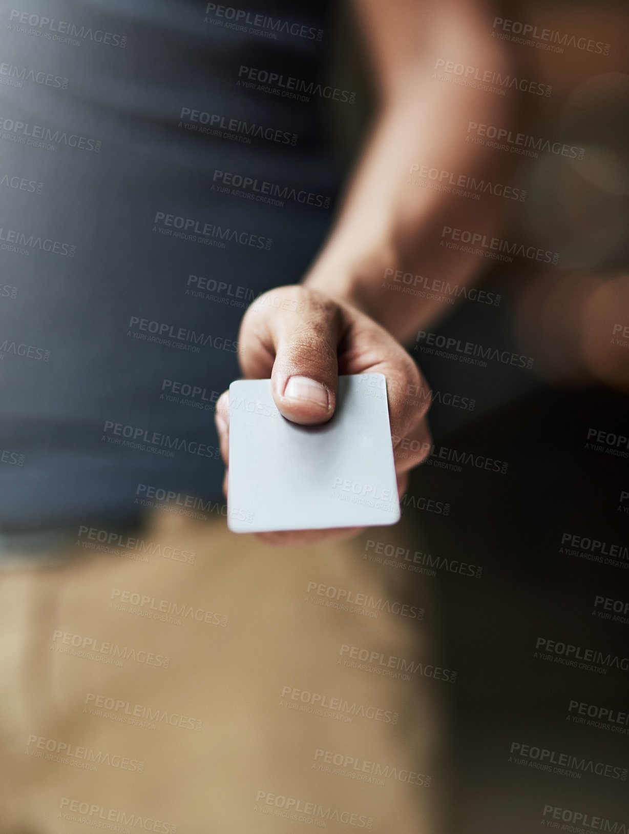 Buy stock photo Shot of a man holding out a credit card