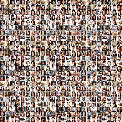 Buy stock photo Composite image of a diverse group of people