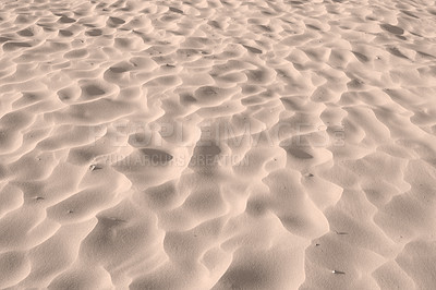 Buy stock photo Sand beach texture background on summer season, dry sand on the seashore, desert. Beach sand - the art of nature. Sand dune desert. The uneven surface of a sea beach. Nature close-up abstract. 