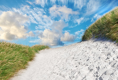 Buy stock photo Beach and ocean -  Jutland, West Coast, Denmark