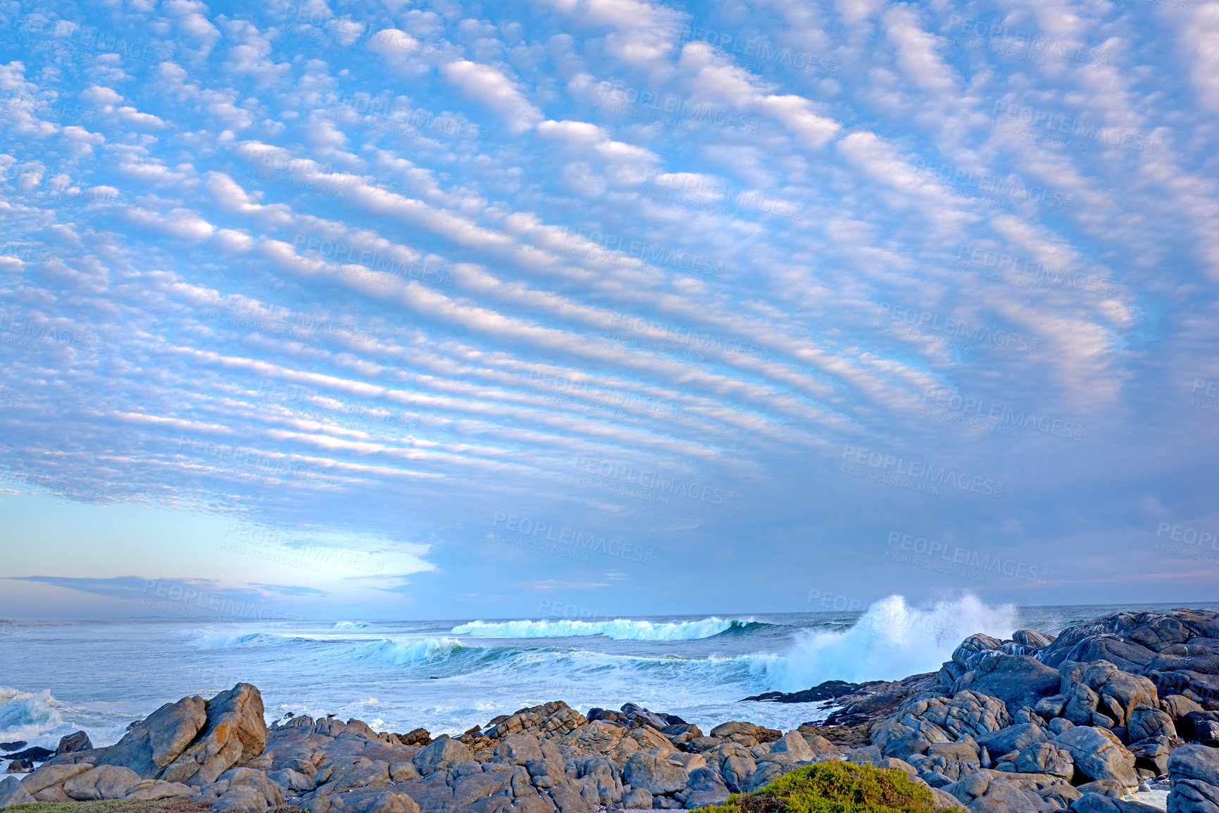 Buy stock photo Sunset by the sea -  Western Cape, South Africa