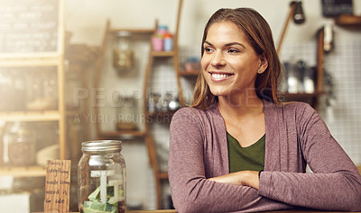 Buy stock photo Shot of an ambitious young small business owner
