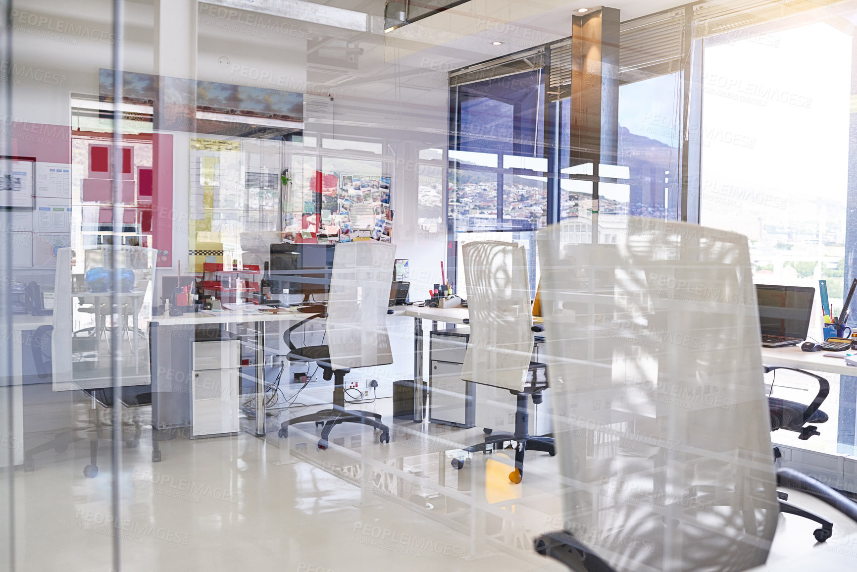 Buy stock photo Shot of an empty office