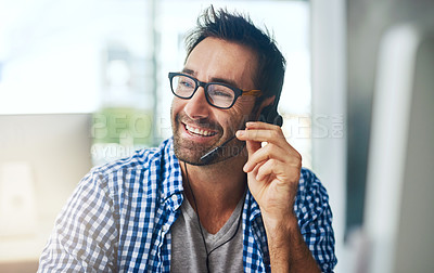 Buy stock photo Cropped shot of a support agent working in a modern office
